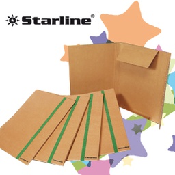 [STL6100] CARTELLINA 3 LEMBI 25X35CM CARTONE FSC C/ELASTICO PIATTO 20mm STARLINE