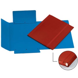 [56637] CARTELLINA 3 LEMBI C/ELASTICO FIBRONE 27X37CM ROSSO 75 CDG