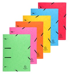 [82461] CARTELLINA 3 LEMBI FORATA C/ELASTICO COLORI ASS. CARTONCINO LUSTRE' PUNCHY