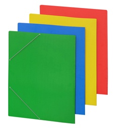 [37544] CARTELLINA C/ELASTICO PLASTIFICATO 50X70CM ROSSO 57EL