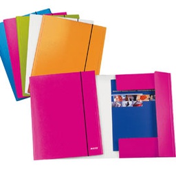 [62139] CARTELLINA C/ELASTICO WOW BLU METAL 25X35CM