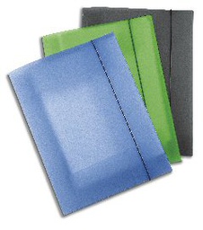 [45670] CARTELLINA CON ELASTICO EKO U110 TRASPARENTE BLU LEONARDI