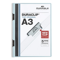[61487] CARTELLINA CON MOLLA A3 DURACLIP BLU 2218-06 DURABLE