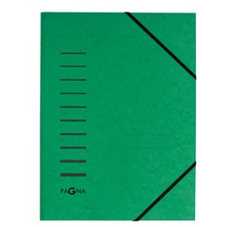[86940] Cartellina verde con elastico in cartoncino A4 PAGNA