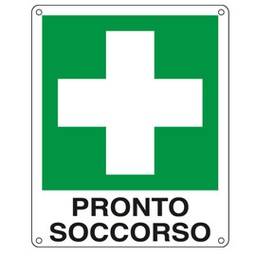 [76913] CARTELLO ALLUMINIO 12x14,5cm 'PRONTO SOCCORSO'