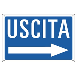 [79825] CARTELLO ALLUMINIO 30x20cm 'Uscita --'