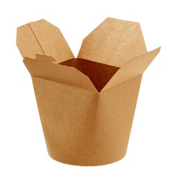 [96597] 50 Contenitori rotondi da asporto in carta kraft + PE D9,5x10cm Leone