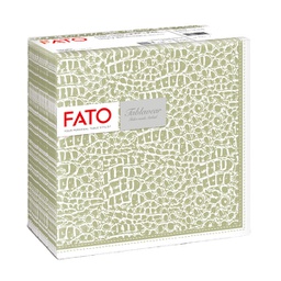 [96625] ***50 tovaglioli 40x40cm Linea tablewear decorati Croc Skin salvia Fato