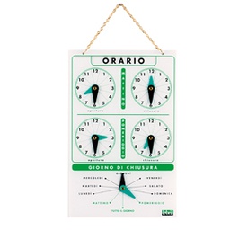 [63695] CARTELLO ORARIO IN ACRILICO ART.4506