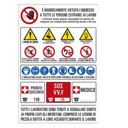 [79834] CARTELLO POLIONDA 67x100cm CANTIERE Multisimbolo