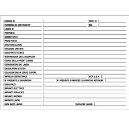 [76928] CARTELLO POLIONDA 67x100cm 'CANTIERE SPECIFICHE DEI LAVORI'