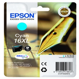 [EPST16324012] CARTUCCIA A PIGMENTI CIANO EPSON DURABRITE ULTRA, SERIE 16XL/PENNA E CRUCIVERBA