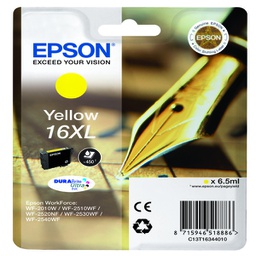 [EPST16344012] CARTUCCIA A PIGMENTI GIALLO EPSON DURABRITE ULTRA SERIE 16XL/PENNA E CRUCIVERBA