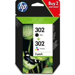 [HPX4D37AE] CARTUCCIA D'INCHIOSTRO CONF. DA 2 CARTICCE NERO/TRICOMIA HP 302