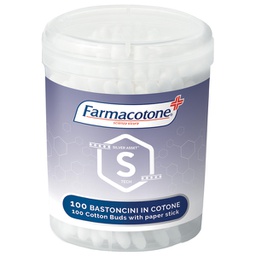 [97052] 100 Bastoncini cotonati in barattolo Silver Asset Farmacotone