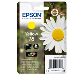 [EPST18044012] CARTUCCIA GIALLO EPSON CLARIA HOME SERIE 18/MARGHERITA IN CONF. BLISTER RS