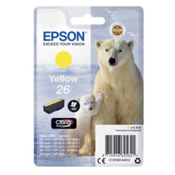 [EPST26144012] CARTUCCIA GIALLO EPSON CLARIA PREMIUM SERIE 26/ORSO POLARE IN BLISTER RS