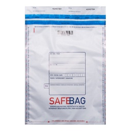 [97506] 100 Sacchetti di sicurezza bianchi Safe Bag per corrieri C3 32,1x47+4cm
