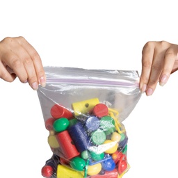 [97480] 100 Sacchetti zip 7x12cm PE 45mic. trasparente Viva