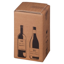 [97527] 10 Scatole per quattro bottiglie Wine Pack 21,2x20,4x36,8 cm