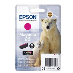 [EPST26134012] CARTUCCIA MAGENTA EPSON CLARIA PREMIUM SERIE 26/ORSO POLARE IN BLISTER RS