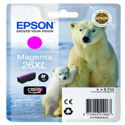 [EPST26334012] CARTUCCIA MAGENTA EPSON CLARIA PREMIUM, SERIE 26XL/ORSO POLARE, IN BLISTER