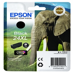 [EPST24314012] CARTUCCIA NERA CLARIA PHOTO HD SERIE 24XL ELEFANTE BLISTER