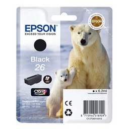 [EPST26014012] CARTUCCIA NERO EPSON CLARIA PREMIUM SERIE 26/ORSO POLARE IN BLISTER RS