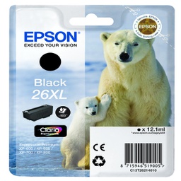 [EPST26214012] CARTUCCIA NERO EPSON CLARIA PREMIUM SERIE 26XL/ORSO POLARE, IN BLISTER