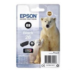 [EPST26114012] CARTUCCIA NERO-FOTO EPSON CLARIA PREMIUM SERIE 26/ORSO POLARE IN BLISTER RS