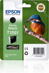 [EPST15914010] CARTUCCIA NERO-FOTO EPSON ULTRACHROME HI-GLOSS SERIE MARTIN PESCATORE TAGLIA XL