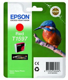 [EPST15974010] CARTUCCIA ROSSO EPSON ULTRACHROME HI-GLOSS SERIE MARTIN PESCATORE TAGLIA XL