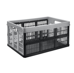 [90168] CASSETTA PIEGHEVOLE IN PLASTICA GRIGIA 475x350mm H 239mm CEP