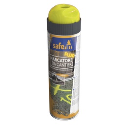 [98301] Bombola di vernice traccialinee fluorescente da cantiere 500ml giallo fluo