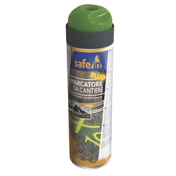 [98302] Bombola di vernice traccialinee fluorescente da cantiere 500ml verde fluo