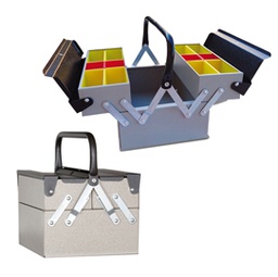 [83516] Cassetta portautensili in metallo a 3 scomparti