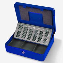 [47846] CASSETTA PORTAVALORI EUROPA 30X24X9CM BLU
