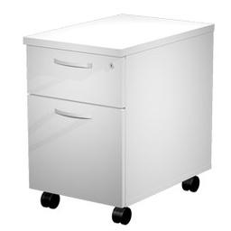 [76724] CASSETTIERA 1 CASS.+ 1 CLASSIFICATORE con RUOTE BIANCO - AgorA' Basic