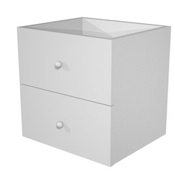 [74439] CASSETTIERA 2CASS. GRIGIO ALLUMINIO per LIBRERIA RAINBOW