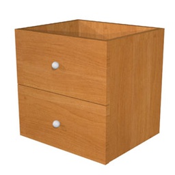 [74438] CASSETTIERA 2CASS. NOCE CHIARO per LIBRERIA RAINBOW