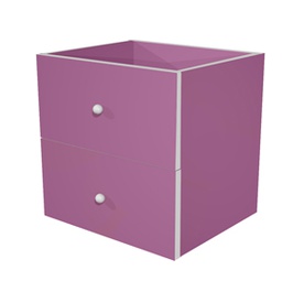 [74443] CASSETTIERA 2CASS. VIOLA per LIBRERIA RAINBOW