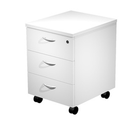 [74370] CASSETTIERA 3 CASS. con RUOTE BIANCO - EASY