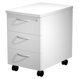 [76722] CASSETTIERA 3 CASS. con RUOTE BIANCO - AgorA' Basic