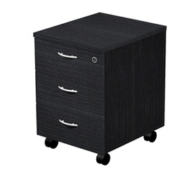 [74373] CASSETTIERA 3 CASS. con RUOTE NERO VENATO - EASY