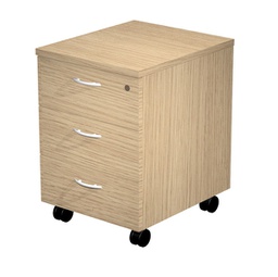 [89541] Cassettiera 3 cass. con ruote Rovere - EASY