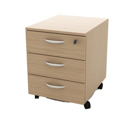 [82850] Cassettiera 3 Cass. con ruote Rovere - Rainbow