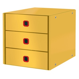 [95293] Cassettiera 3 cassetti ClickStore giallo Cosy Leitz