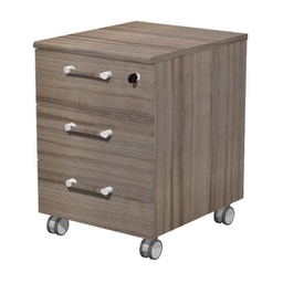 [97019] Cassettiera 3 cassetti su ruote ELEGANCE 41,8x52x61,5Hcm Noce Toscano