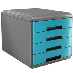 [74998] Cassettiera 4 cassetti 45mm MyDesk turchese ARDA