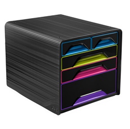 [83472] Cassettiera 5 cassetti misti nero/multicolore 7-213 Smoove Cep